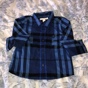 Toddler Burberry button down shirt